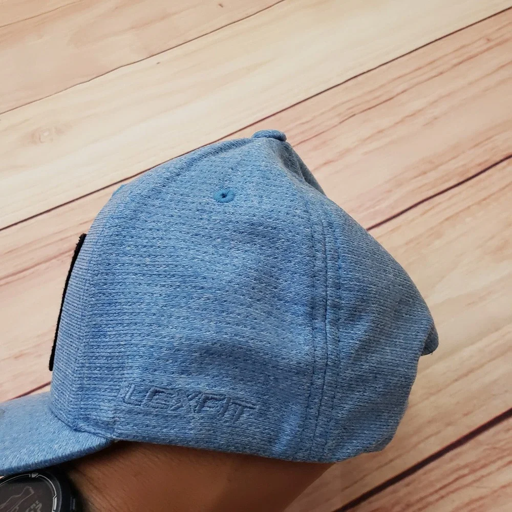 TravisMathew‎ Hat Cap Mens Life On Tour Snapback Hat Blue Heather Flexfit Golf